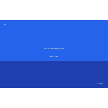 Security Hardening WordPress